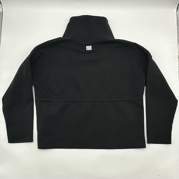 Varley Freya Women’s Size Medium Black Rolled High Neck Athleisure Sweatshirt - Picture 8 of 11